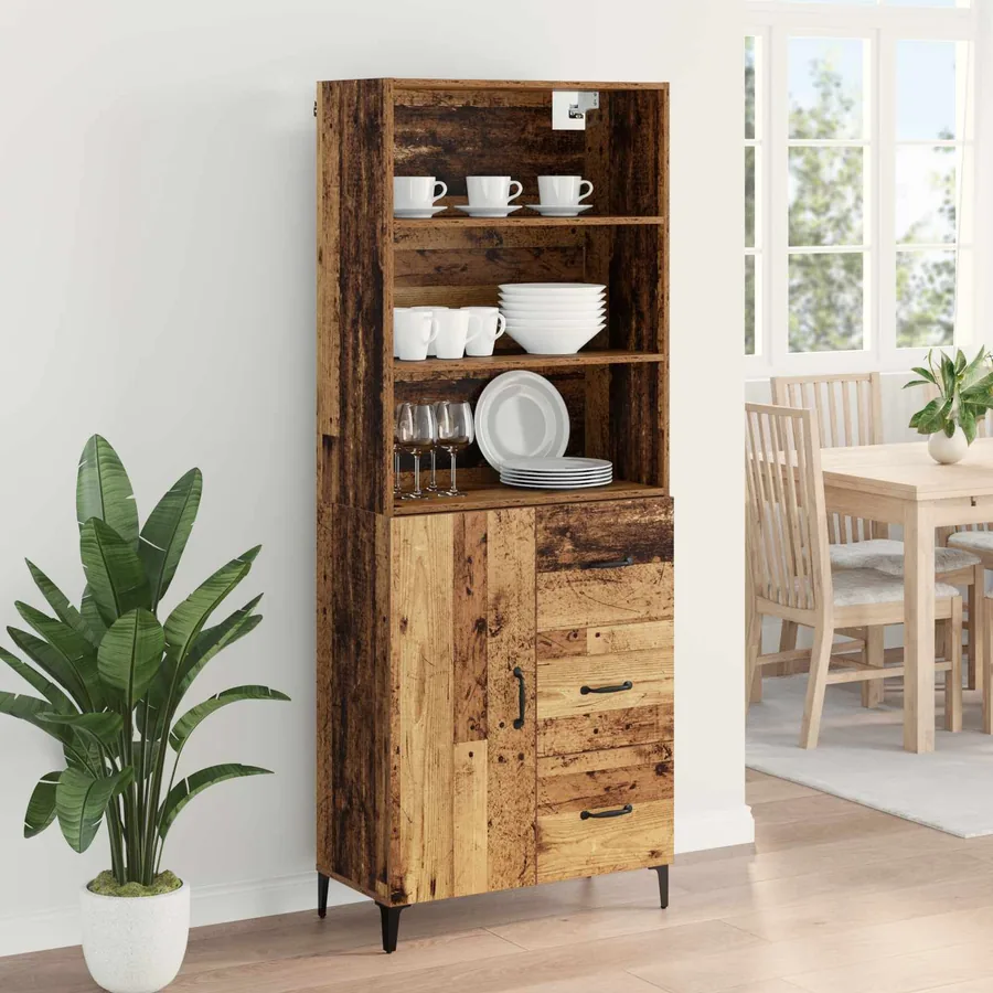 Haut Armoire Bois Ancien 69,5 x 34 x 180 cm Bois d'ingénierie - 4