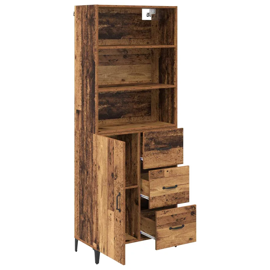 Haut Armoire Bois Ancien 69,5 x 34 x 180 cm Bois d'ingénierie - 5