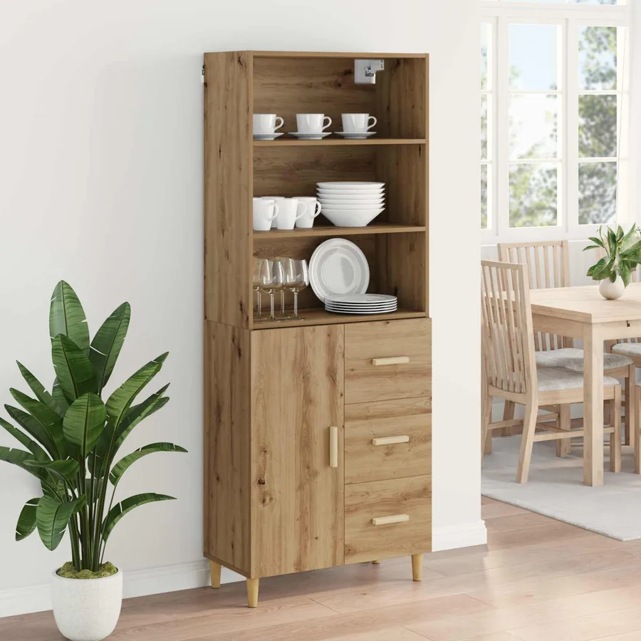 Haut Armoire Chêne artisanal 69,5 x 32,5 x 180 cm - 4