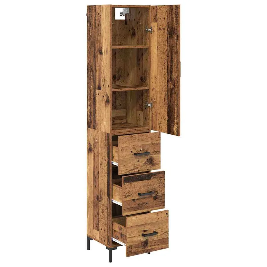 Haut Armoire Bois Ancien 69,5 x 34 x 180 cm Bois d'ingénierie - 5