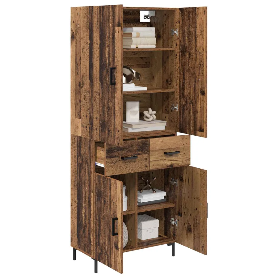 Haut Armoire Bois Ancien 69,5 x 34 x 180 cm Bois d'ingénierie - 3
