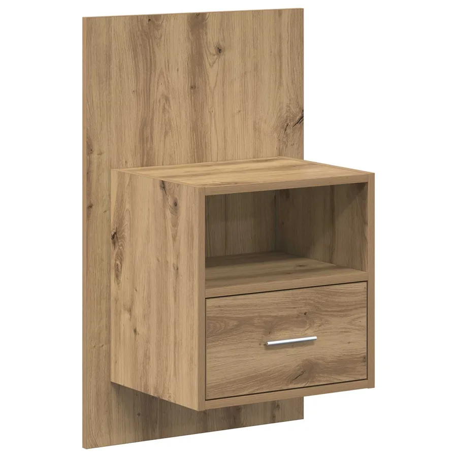 Tête de lit avec armoire 3 pcs Chêne artisanal - 6