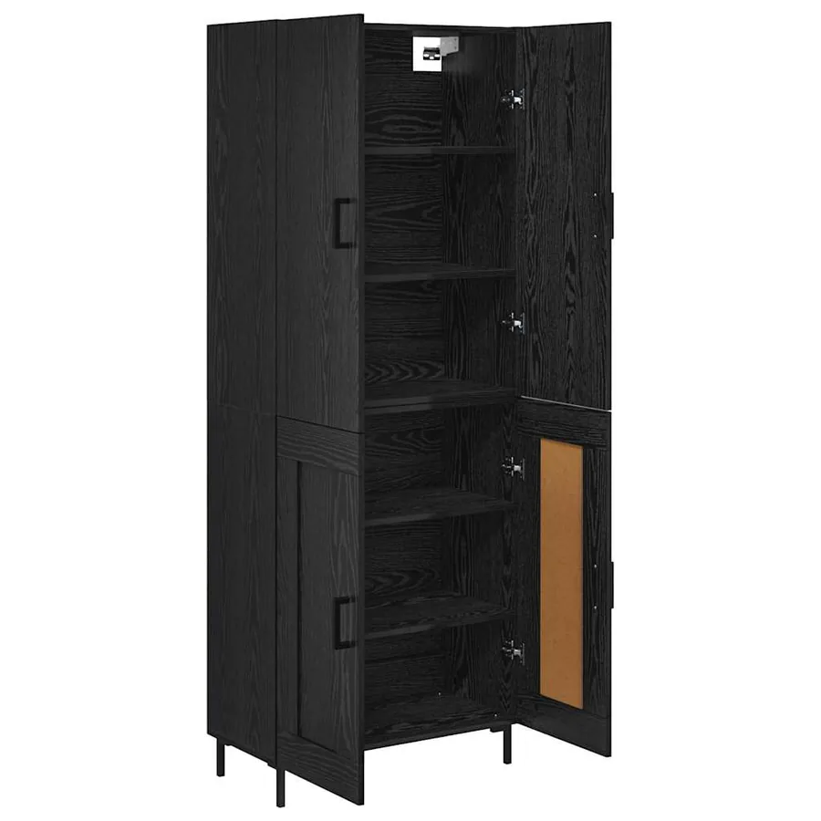 Haut Armoire Chêne noir 69,5 x 34 x 180 cm Bois d'ingénierie - 5