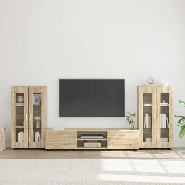 Ensemble meuble TV FLORIN 3 pcs Chêne Sonoma Bois d'ingénierie