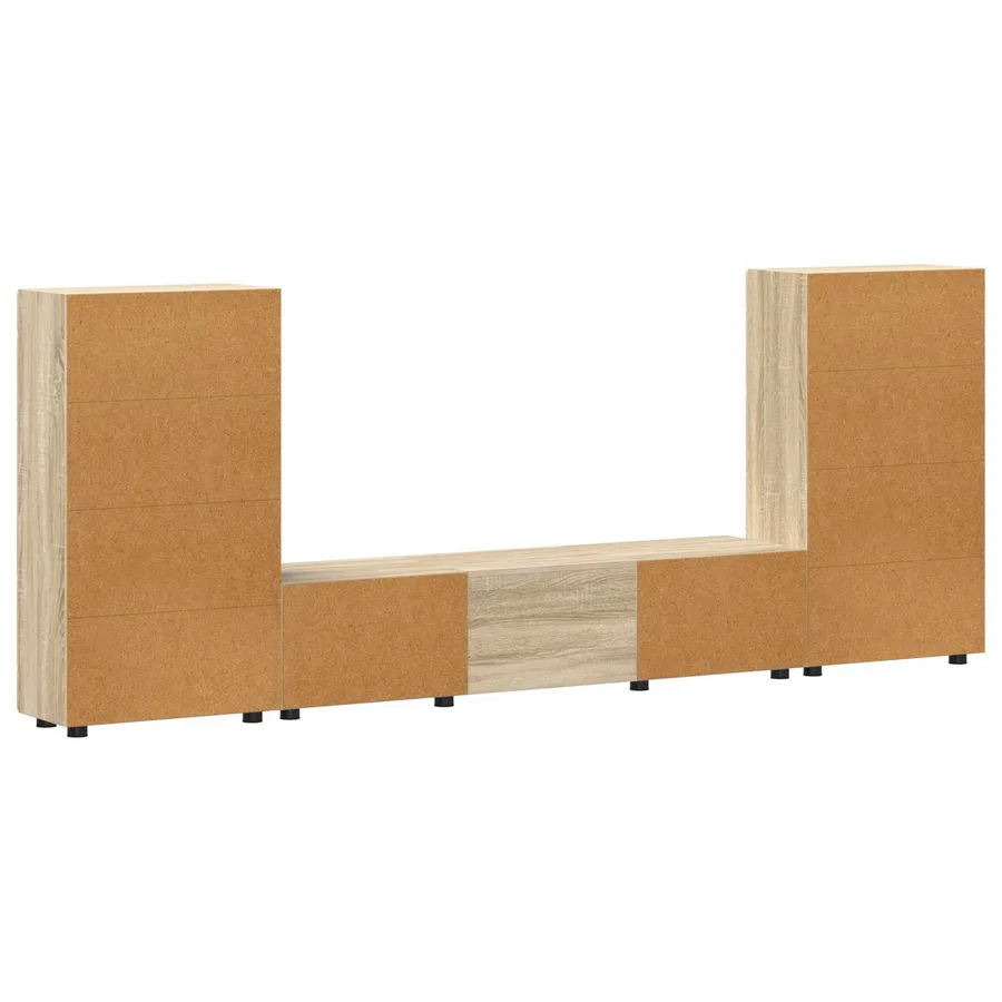 Ensemble meuble TV FLORIN 3 pcs Chêne Sonoma Bois d'ingénierie - 8