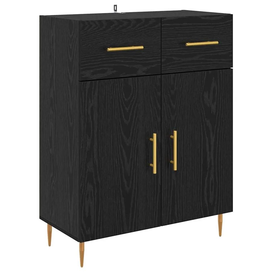Haut Armoire Chêne noir 69,5 x 34 x 180 cm Bois d'ingénierie - 6