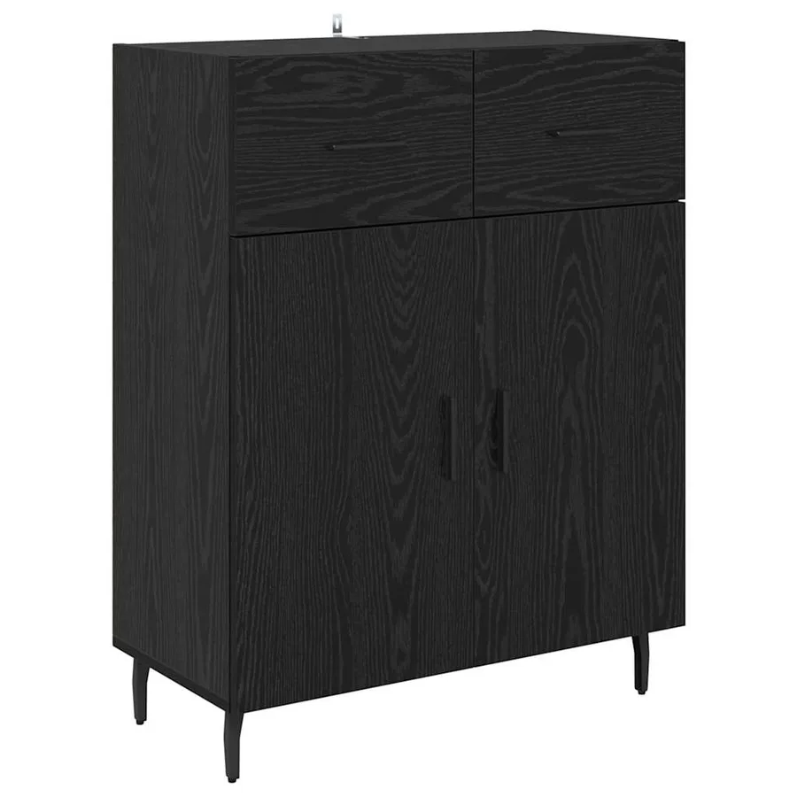 Haut Armoire avec tiroir Chêne noir 69,5 x 34 x 180 cm - 6