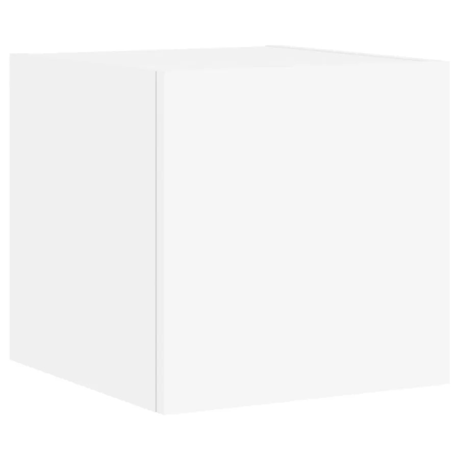 Meuble TV muraux 5 pcs avec lumières LED blanc - 8