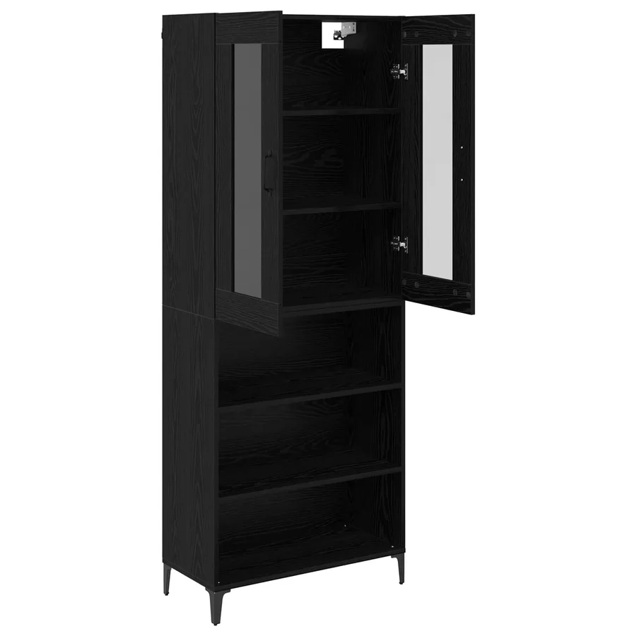 Haut Armoire Chêne noir 69,5 x 34 x 180 cm Bois d'ingénierie - 5