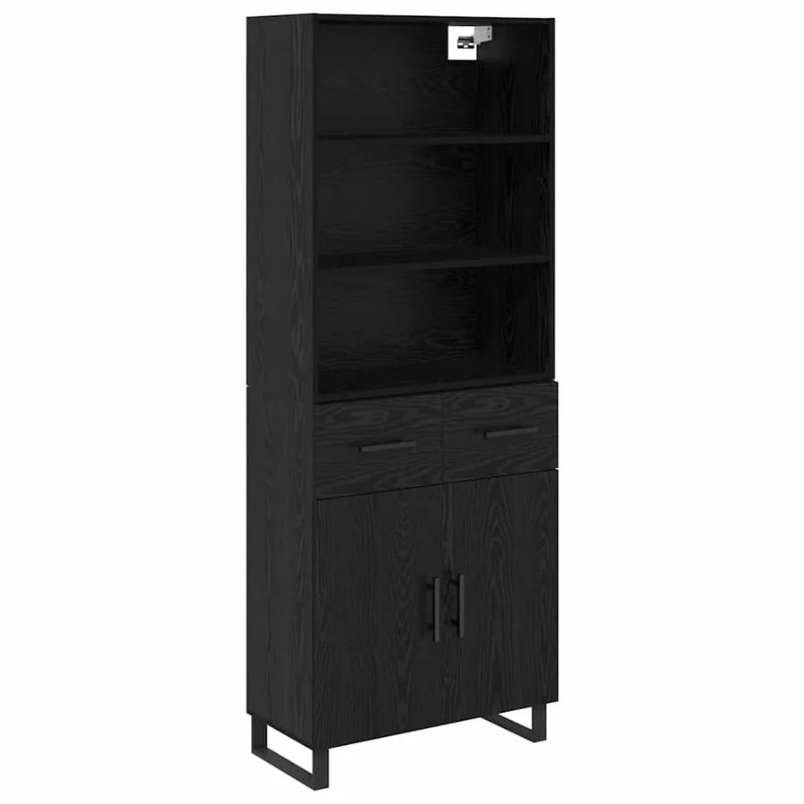 Haut Armoire 2 pcs Chêne noir 69,5 x 34 x 180 cm - 2
