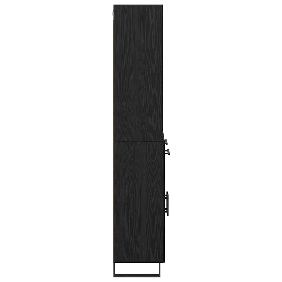 Haut Armoire 2 pcs Chêne noir 69,5 x 34 x 180 cm - 9
