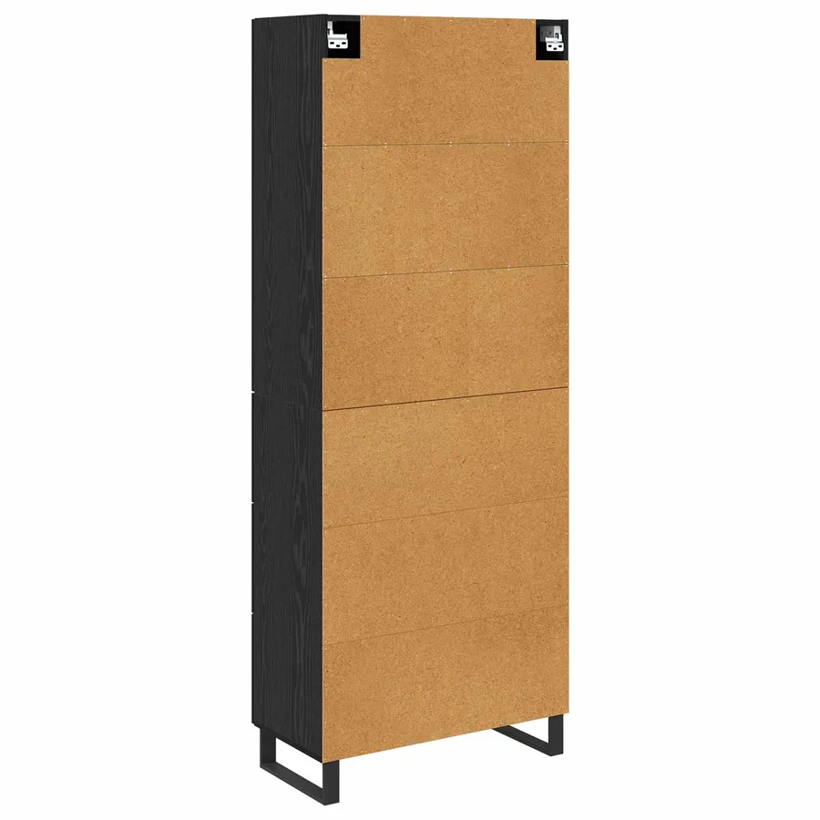 Haut Armoire avec tiroir 2 pcs Chêne noir 69,5 x 34 x 180 cm - 10