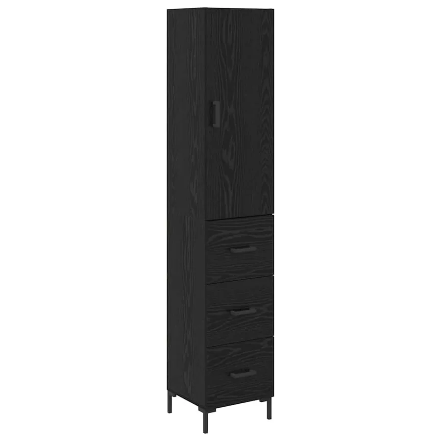 Haut Armoire Chêne noir 34,5 x 34 x 180 cm Bois d'ingénierie - 2