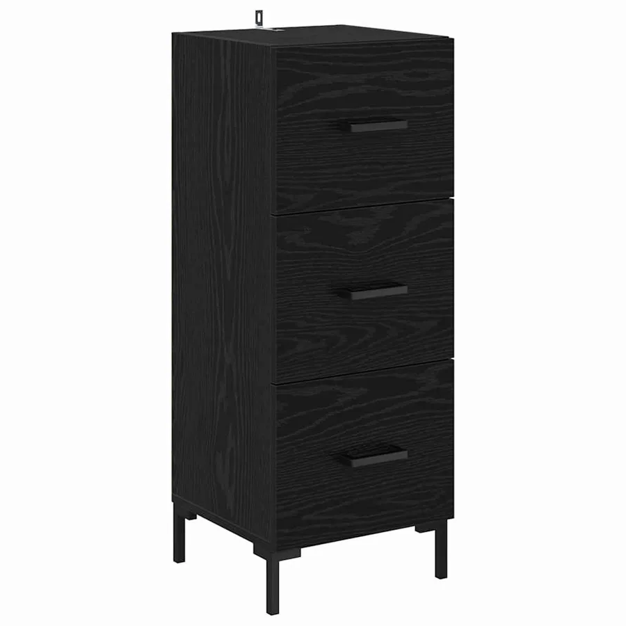 Haut Armoire Chêne noir 34,5 x 34 x 180 cm Bois d'ingénierie - 6