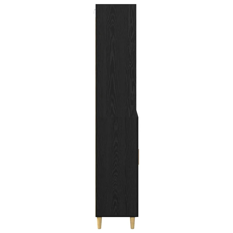 Haut Armoire Chêne noir 69,5 x 32,5 x 180 cm Bois d'ingénierie - 9