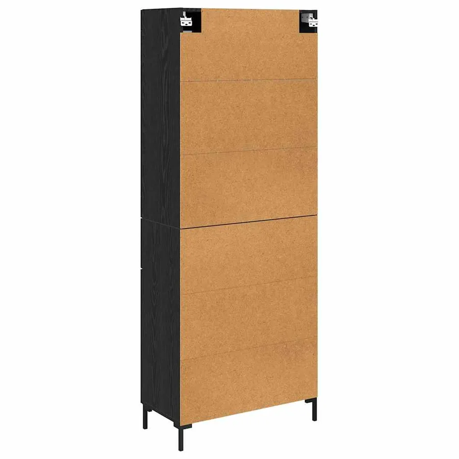 Haut Armoire avec tiroir 2 pcs Chêne noir Bois d'ingénierie - 10