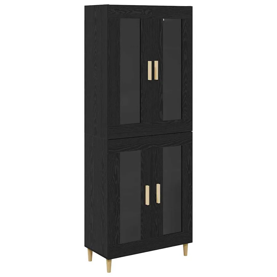 Haut Armoire Chêne noir 69,5 x 34 x 180 cm Bois d'ingénierie - 2