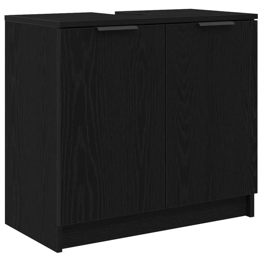 Ensemble de mobilier de salle de bain 4 pcs Chêne noir - 6