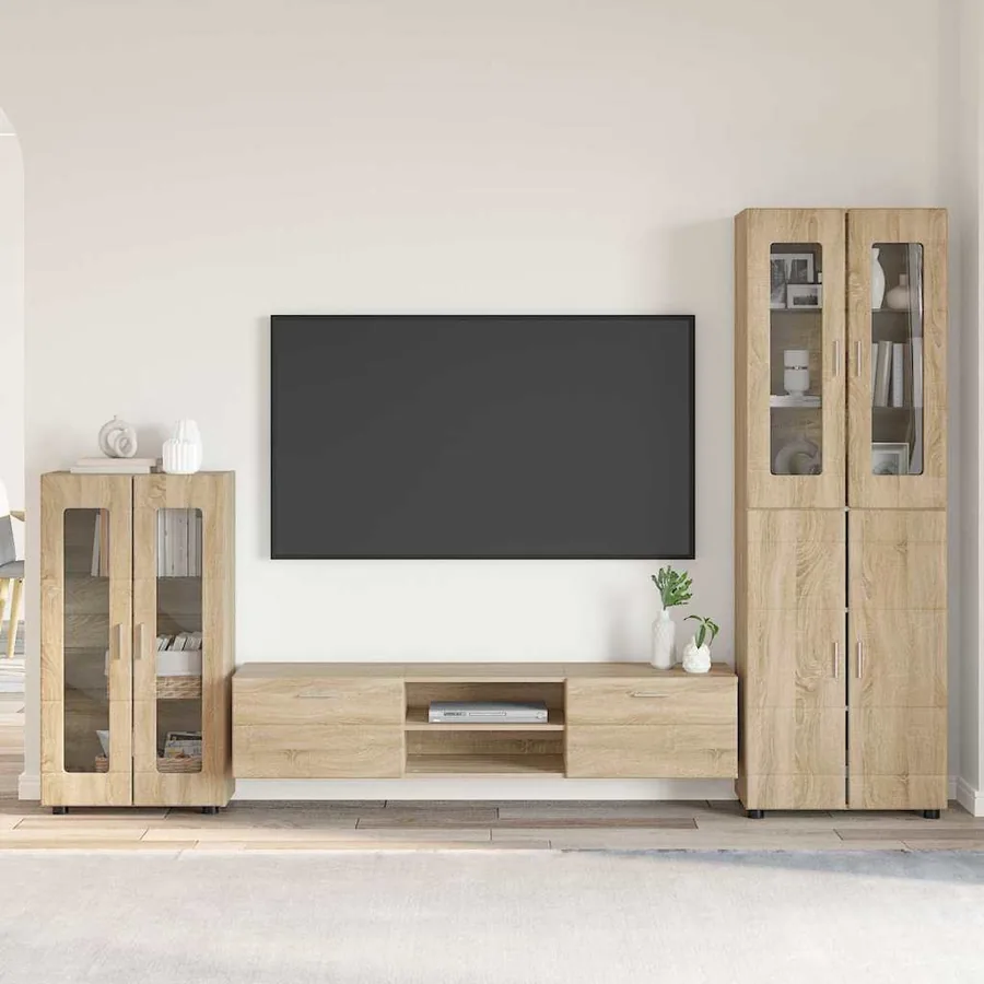 Ensemble meuble TV FLORIN 3 pcs Chêne Sonoma Bois d'ingénierie