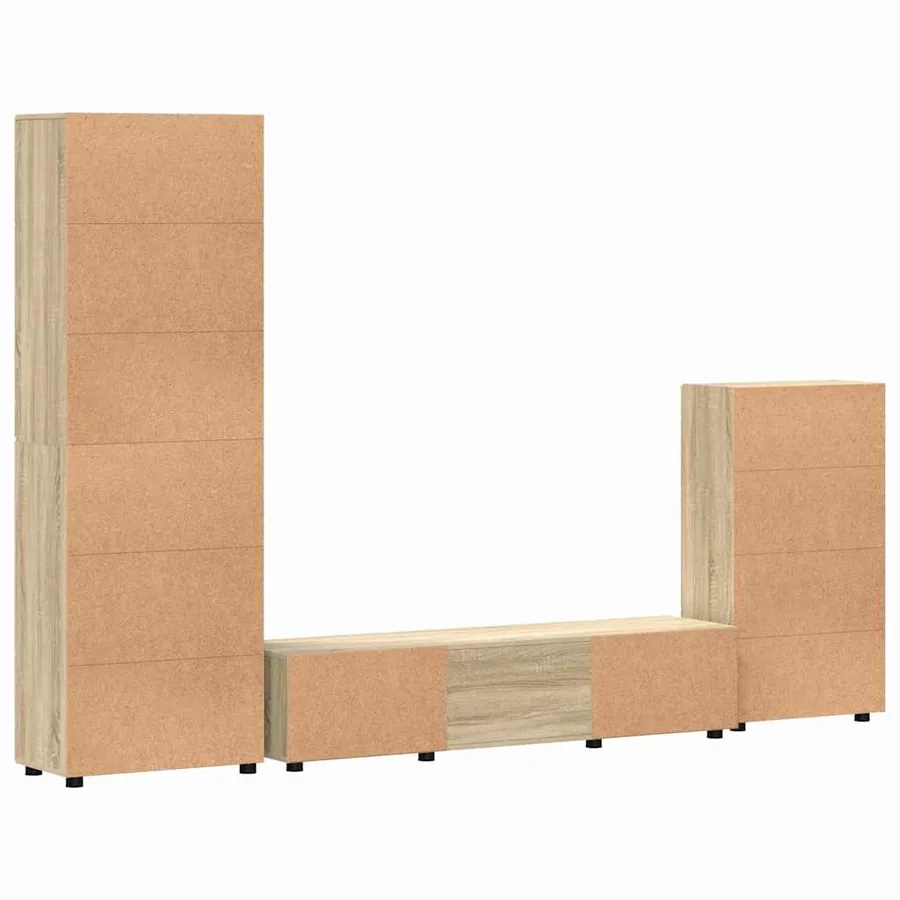 Ensemble meuble TV FLORIN 3 pcs Chêne Sonoma Bois d'ingénierie - 10