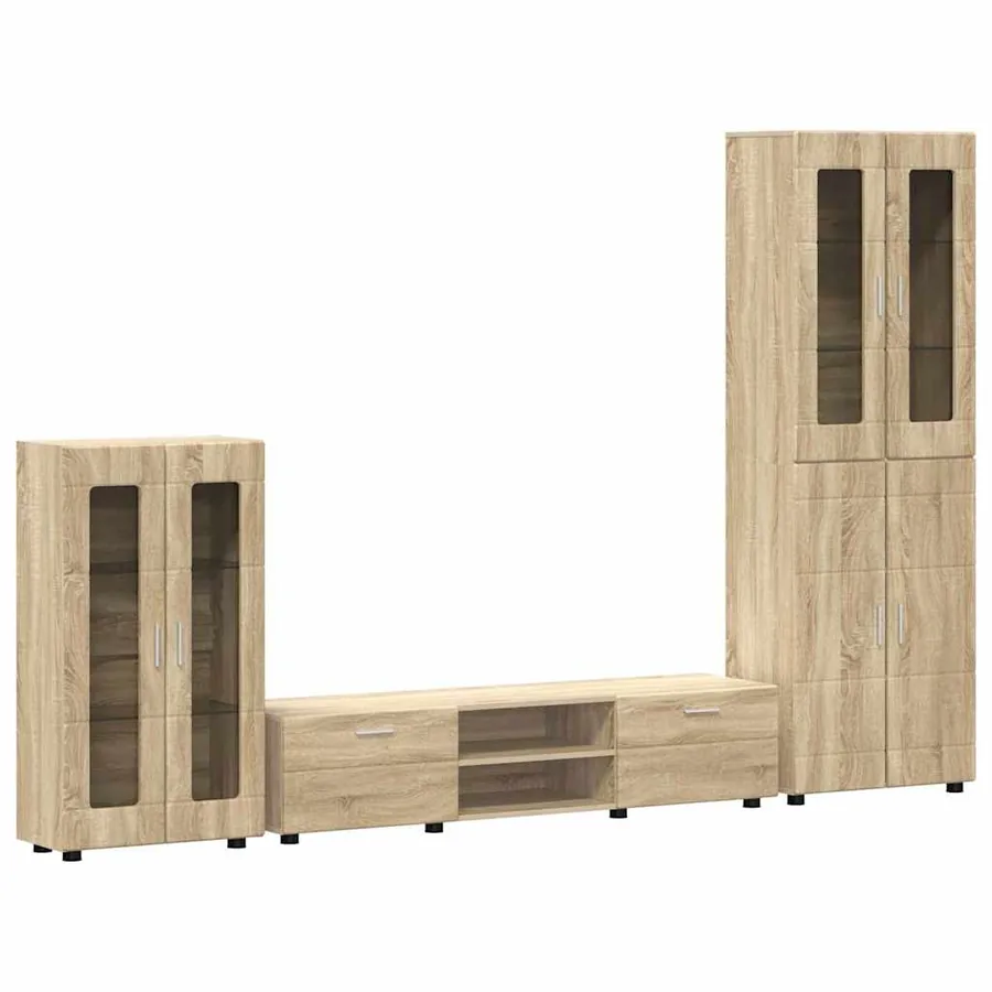 Ensemble meuble TV FLORIN 3 pcs Chêne Sonoma Bois d'ingénierie - 2
