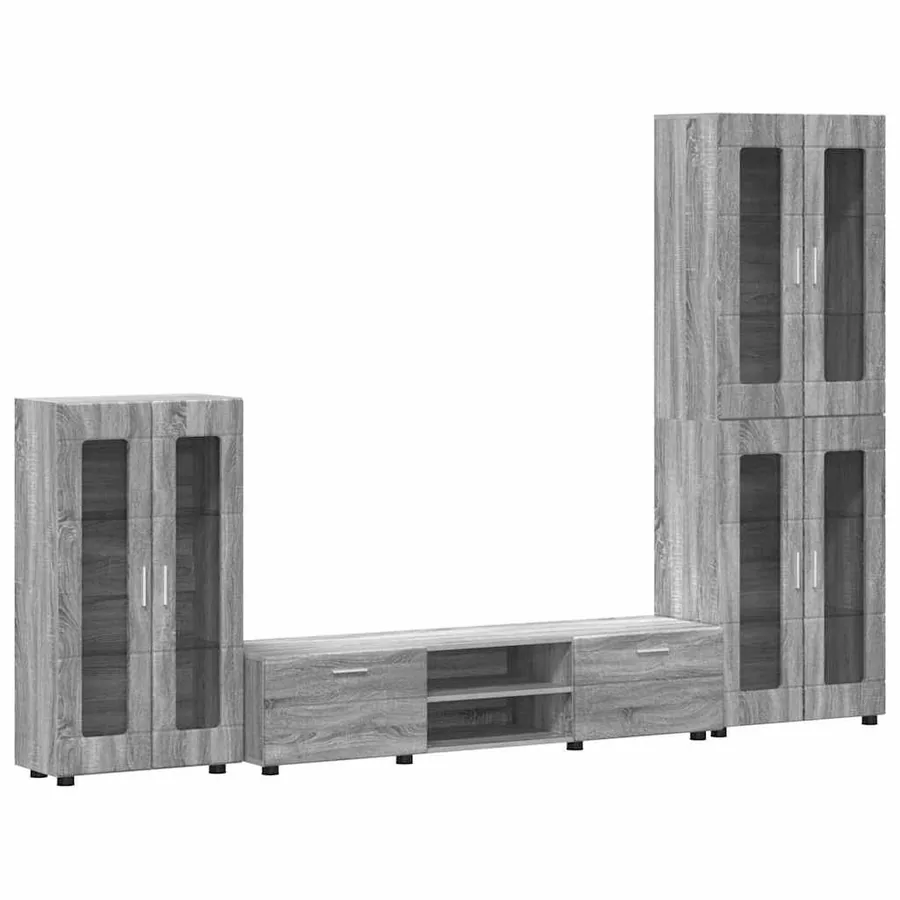 Ensemble meuble TV FLORIN 3 pcs Gris Sonoma Bois d'ingénierie - 2