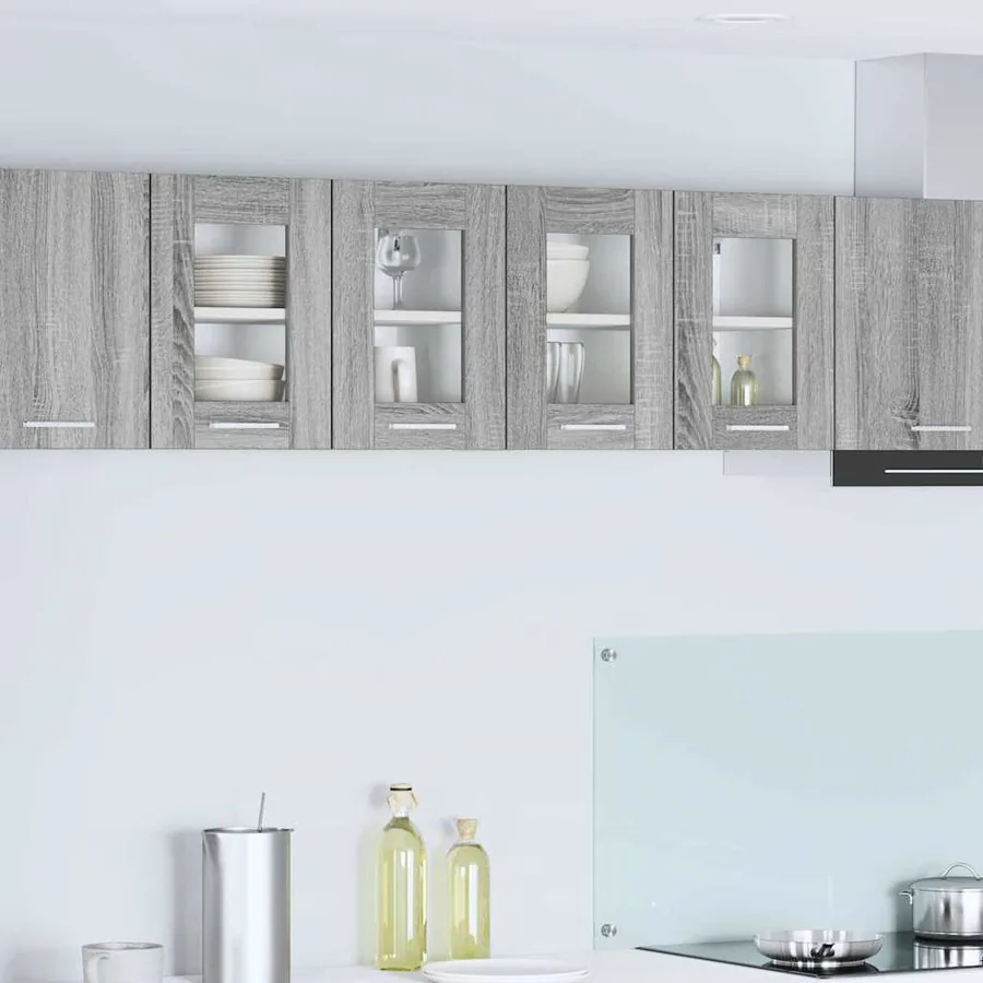 Armoire suspendue avec porte 2 pcs Gris Sonoma 60 x 31 x 40 cm
