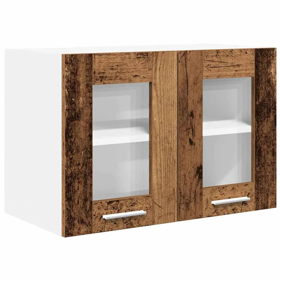 Armoire suspendue avec porte 2 pcs Bois ancien 60 x 31 x 40 cm - 5