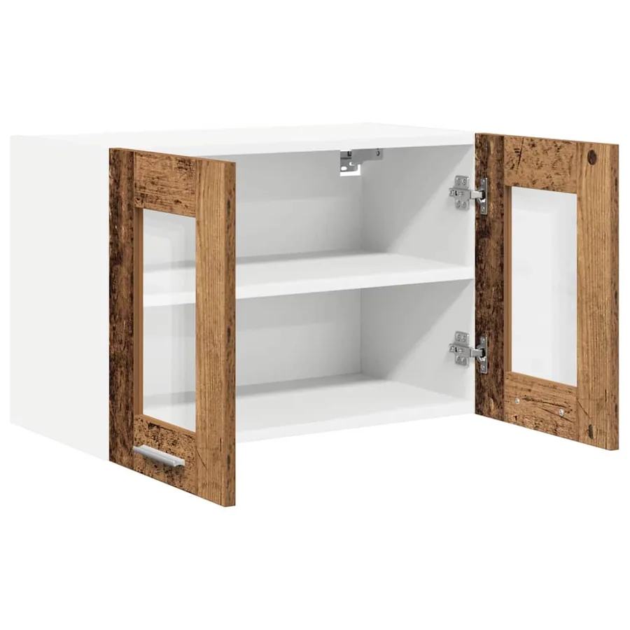 Armoire suspendue avec porte 2 pcs Bois ancien 60 x 31 x 40 cm - 6