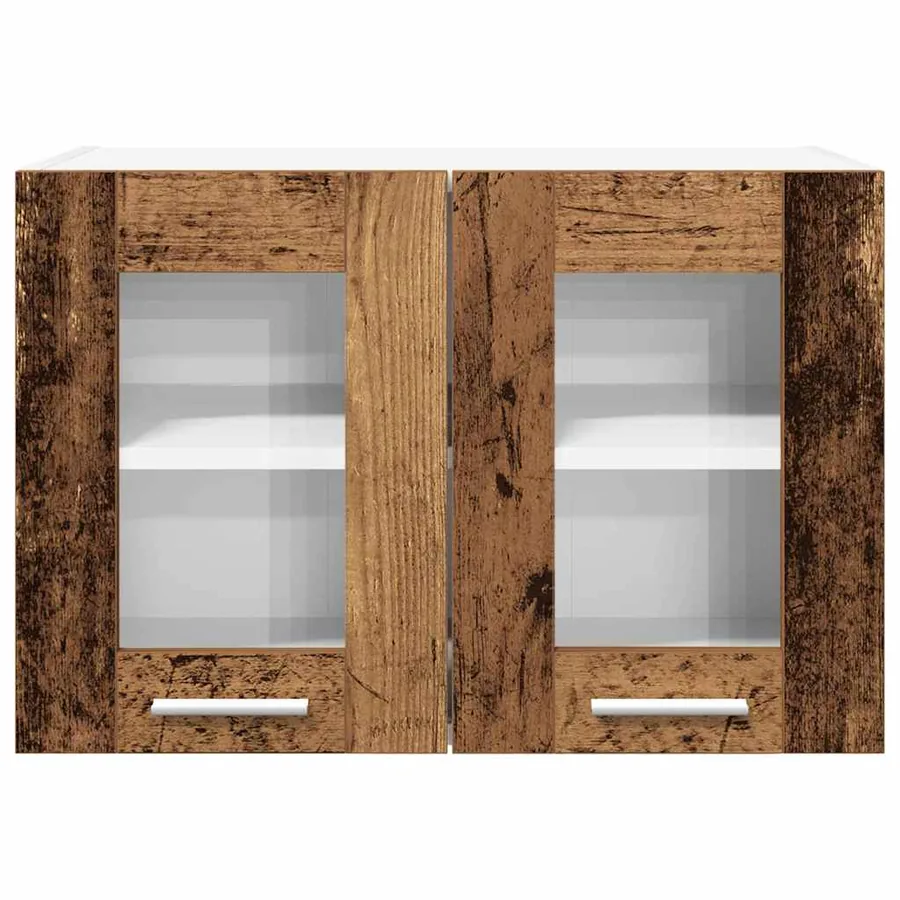 Armoire suspendue avec porte 2 pcs Bois ancien 60 x 31 x 40 cm - 7