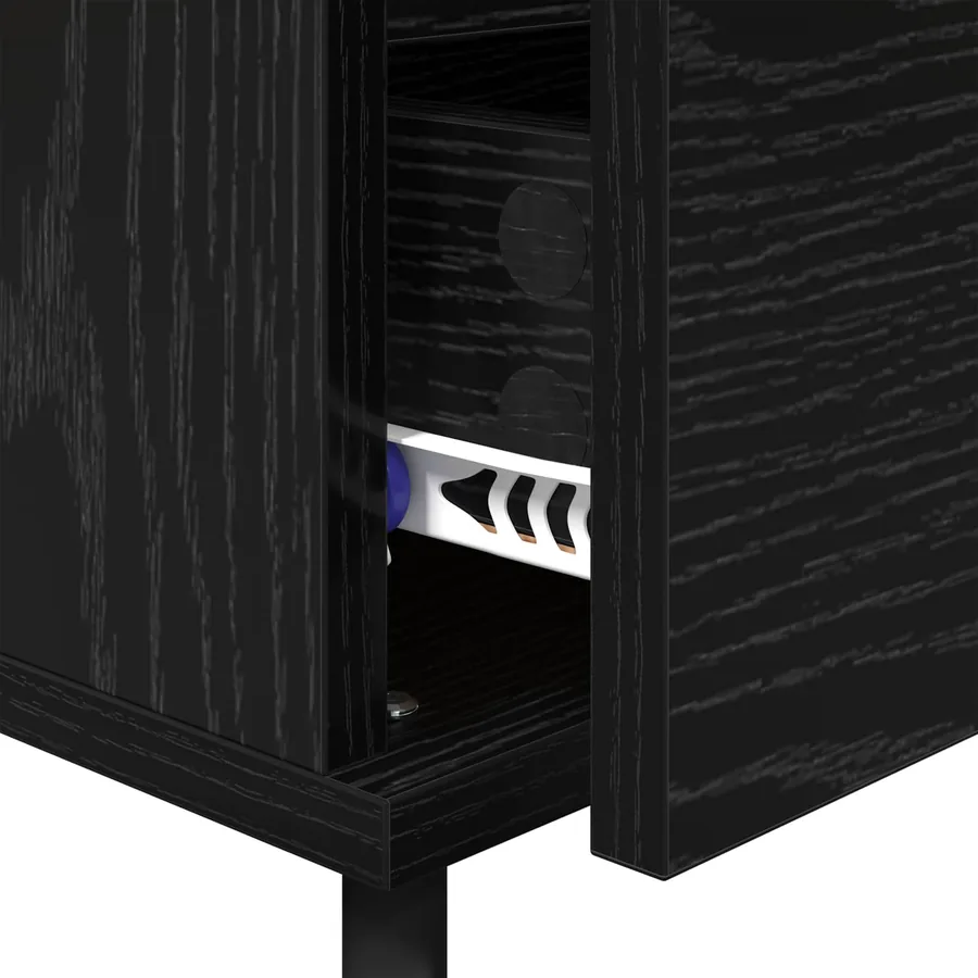 Cabinet de chevet avec tiroir 2 pcs Chêne noir 40 x 35 x 50 cm - 10
