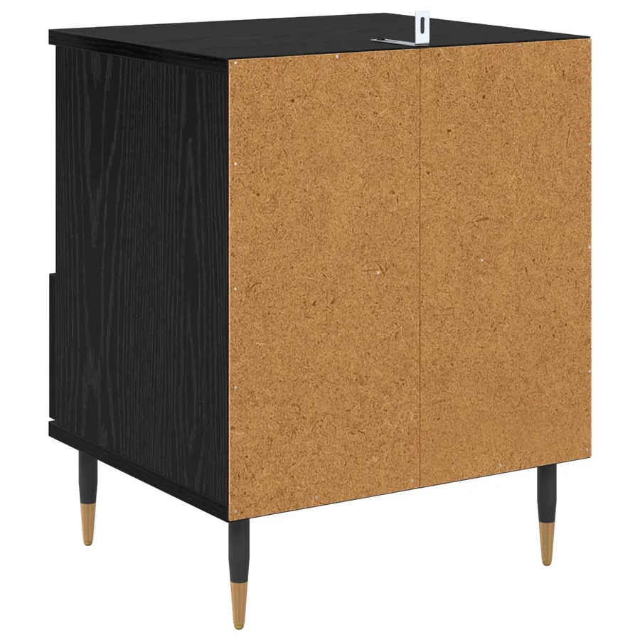 Cabinet de chevet avec tiroir 2 pcs Chêne noir 40 x 35 x 50 cm - 9