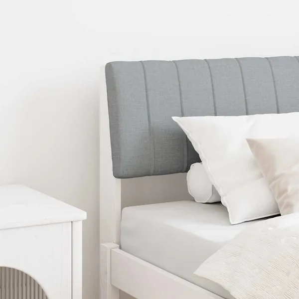 Tête de lit capitonnée Gris clair 75 cm Pin massif