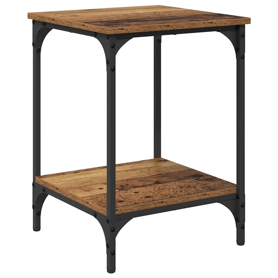 Table basse Bois Ancien 40 x 40 x 55 cm Bois d'ingénierie - 7
