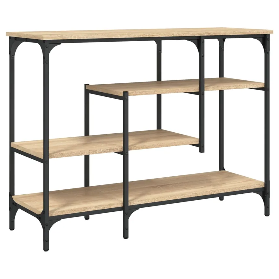 Table console avec étagères chêne sonoma 100x35x75 cm - 2