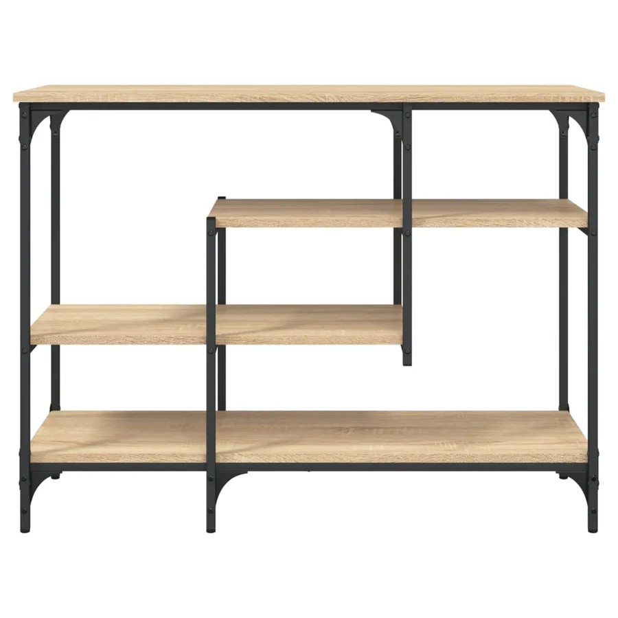 Table console avec étagères chêne sonoma 100x35x75 cm - 4