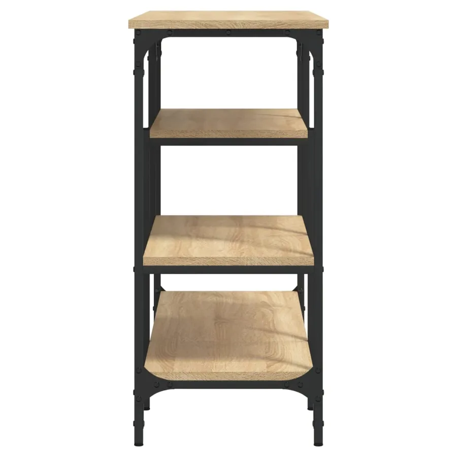 Table console avec étagères chêne sonoma 100x35x75 cm - 5