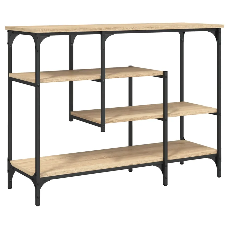 Table console avec étagères chêne sonoma 100x35x75 cm - 6