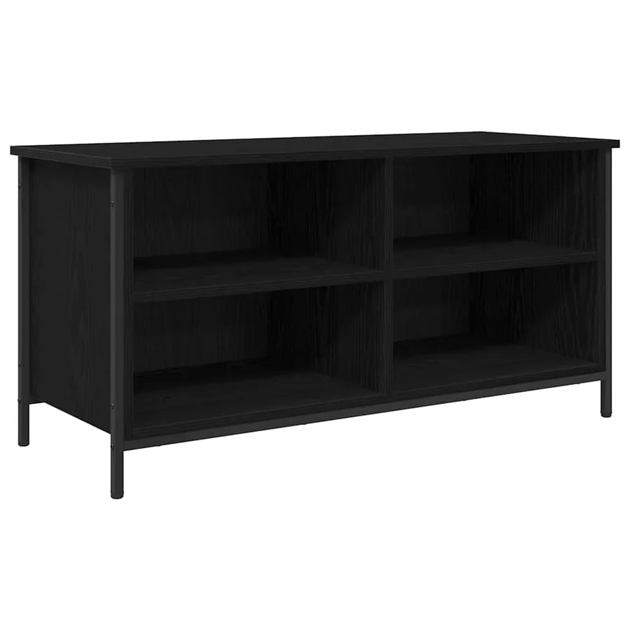 Meuble TV Chêne noir 100 x 40 x 50 cm Bois d'ingénierie - 2
