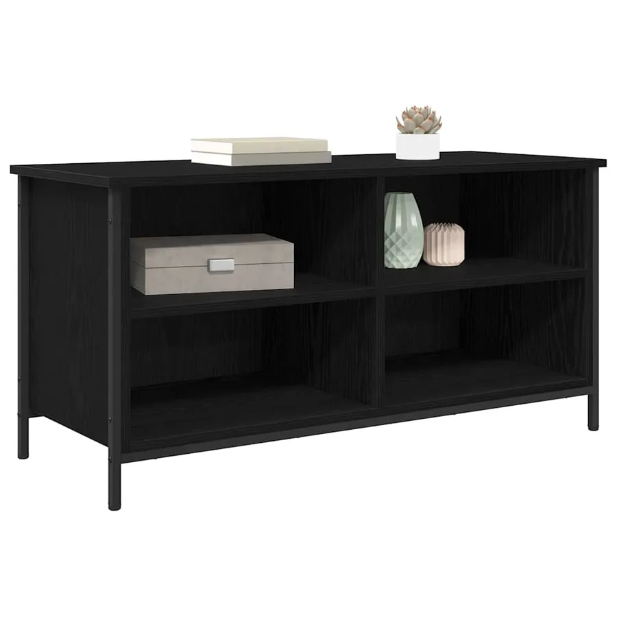 Meuble TV Chêne noir 100 x 40 x 50 cm Bois d'ingénierie - 3