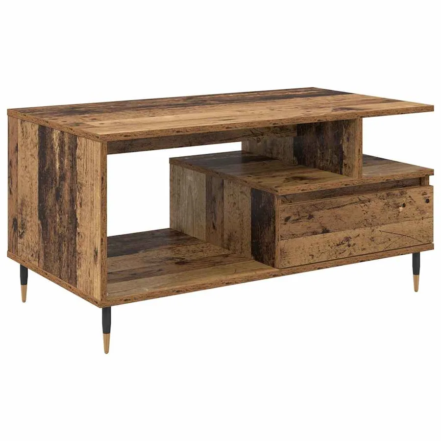 Table basse Bois ancien 90 x 49 x 45 cm Bois d'ingénierie - 2