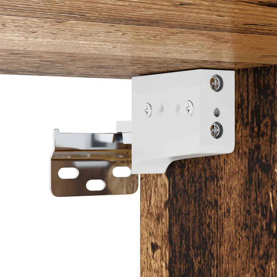 Unité murale de TV 5 pcs Bois Ancien Bois d'ingénierie - 9