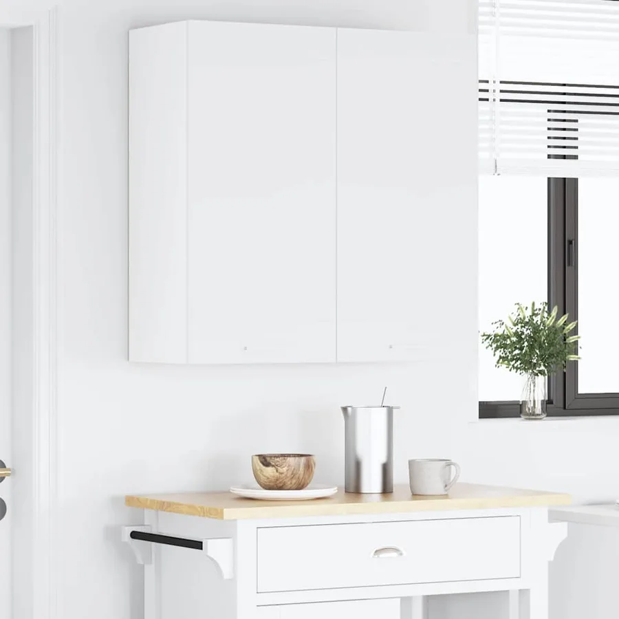 Armoire suspendue Blanc 80 x 31 x 80 cm Bois d'ingénierie - 4