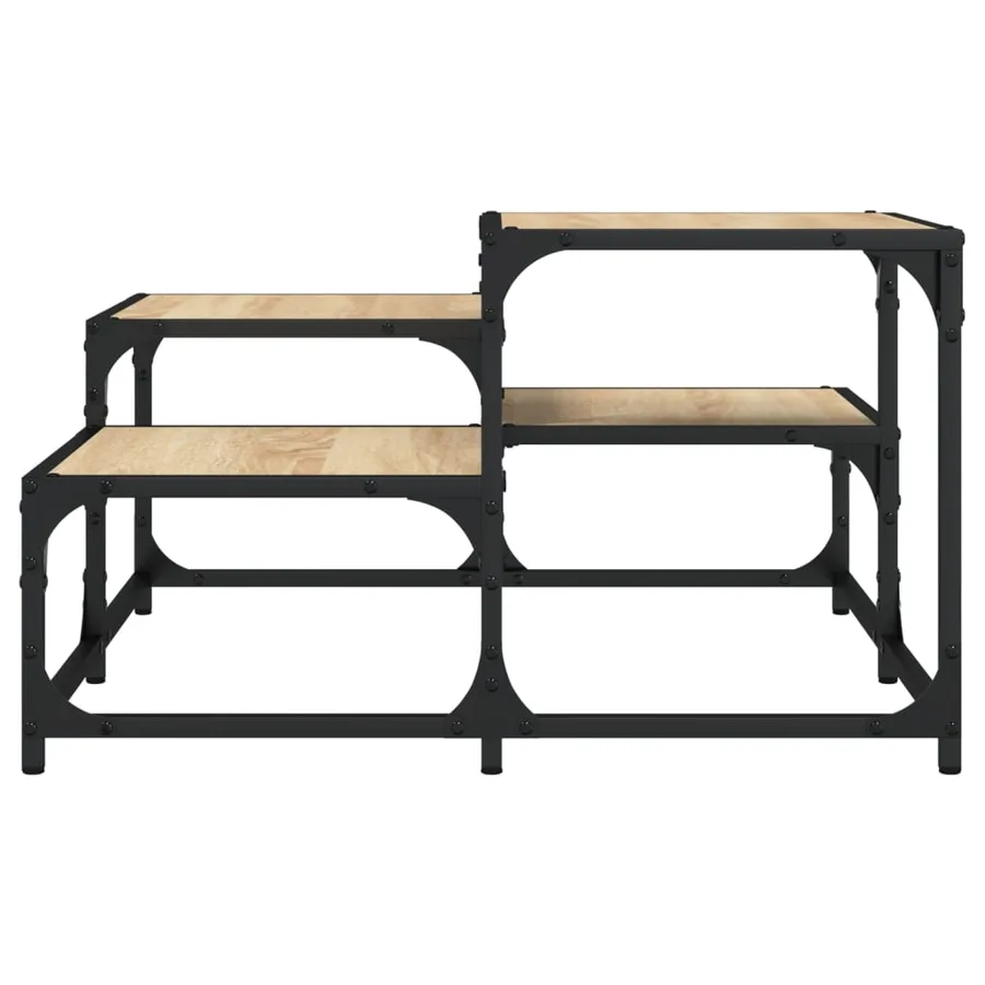 Table basse chêne sonoma 68x68x40 cm bois d'ingénierie - 4