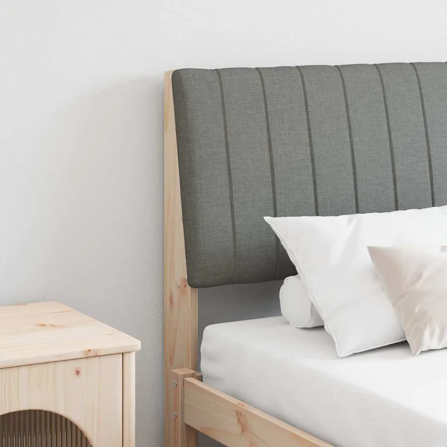 Tête de lit capitonnée Gris foncé 160 cm Pin massif