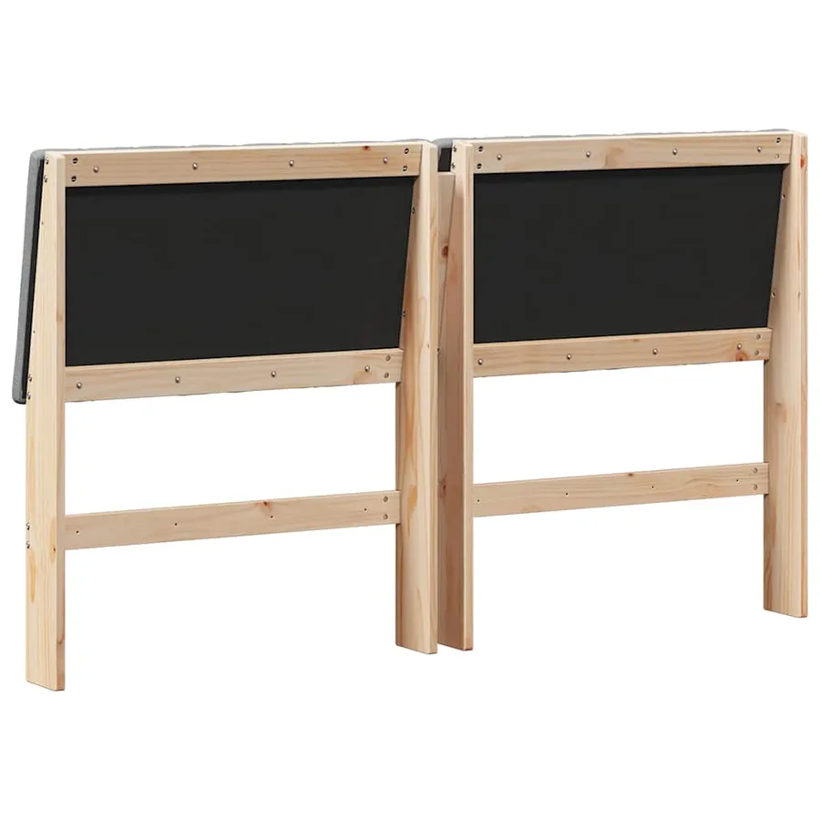 Tête de lit capitonnée Gris foncé 160 cm Pin massif - 6