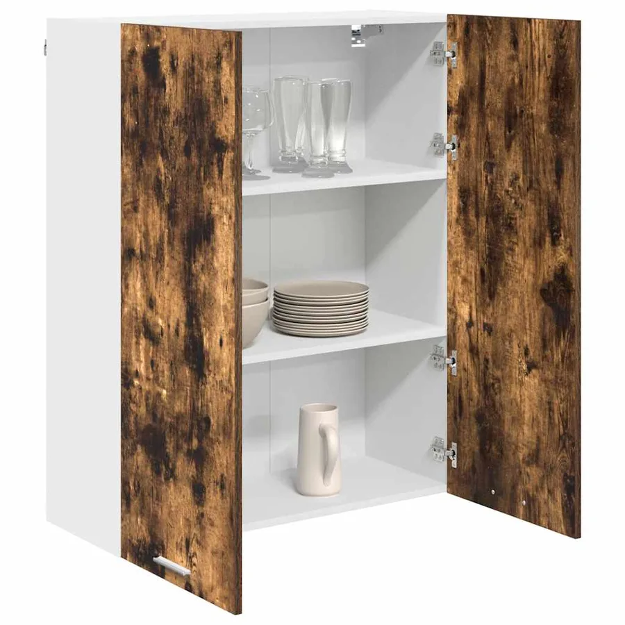 Armoire suspendue Chêne fumé 80 x 31 x 100 cm Bois d'ingénierie - 3