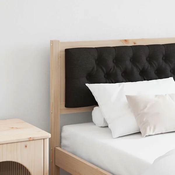 Tête de lit Autre Marron et noir 160 cm Bois massif en pin