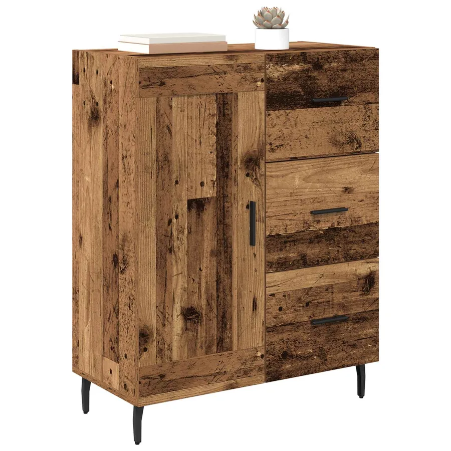 Buffet Bois Ancien 69,5 x 34 x 90 cm Bois d'ingénierie et fer - 3
