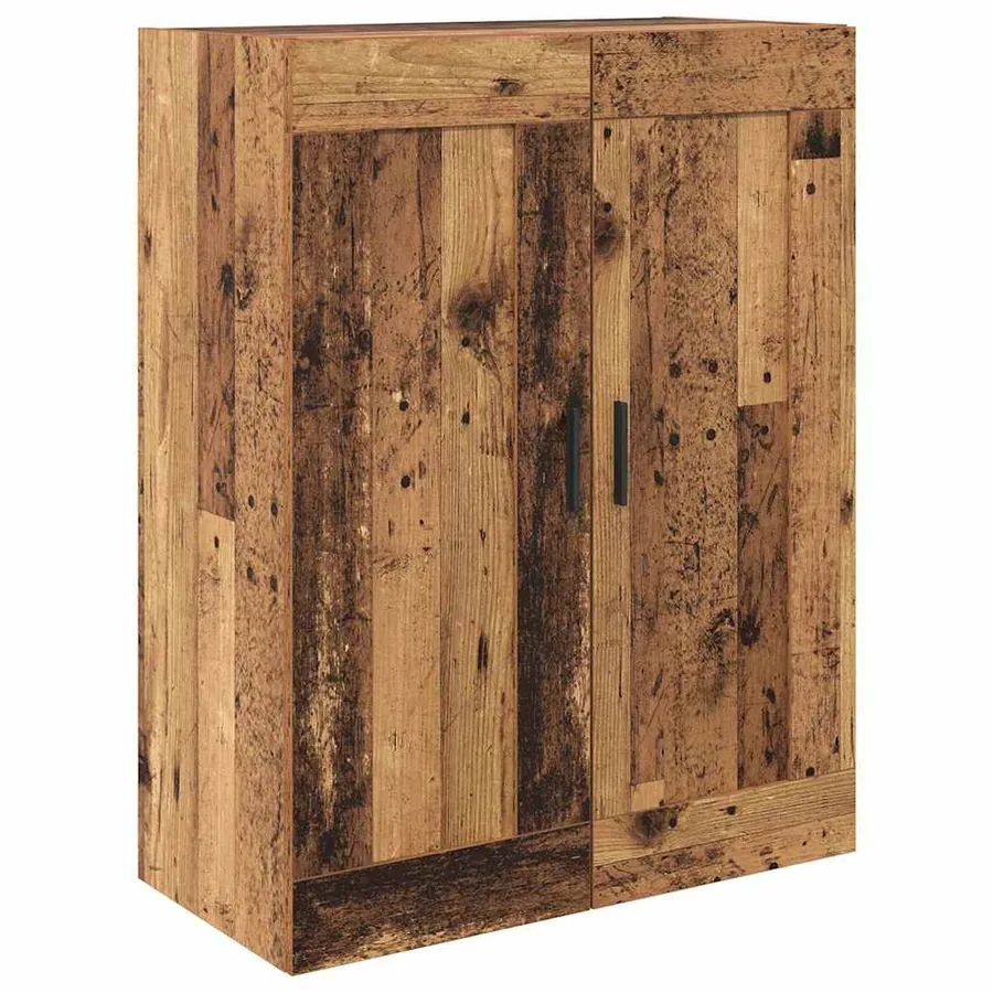 Haut Armoire avec tiroir 2 pcs Bois Ancien Bois d'ingénierie - 7